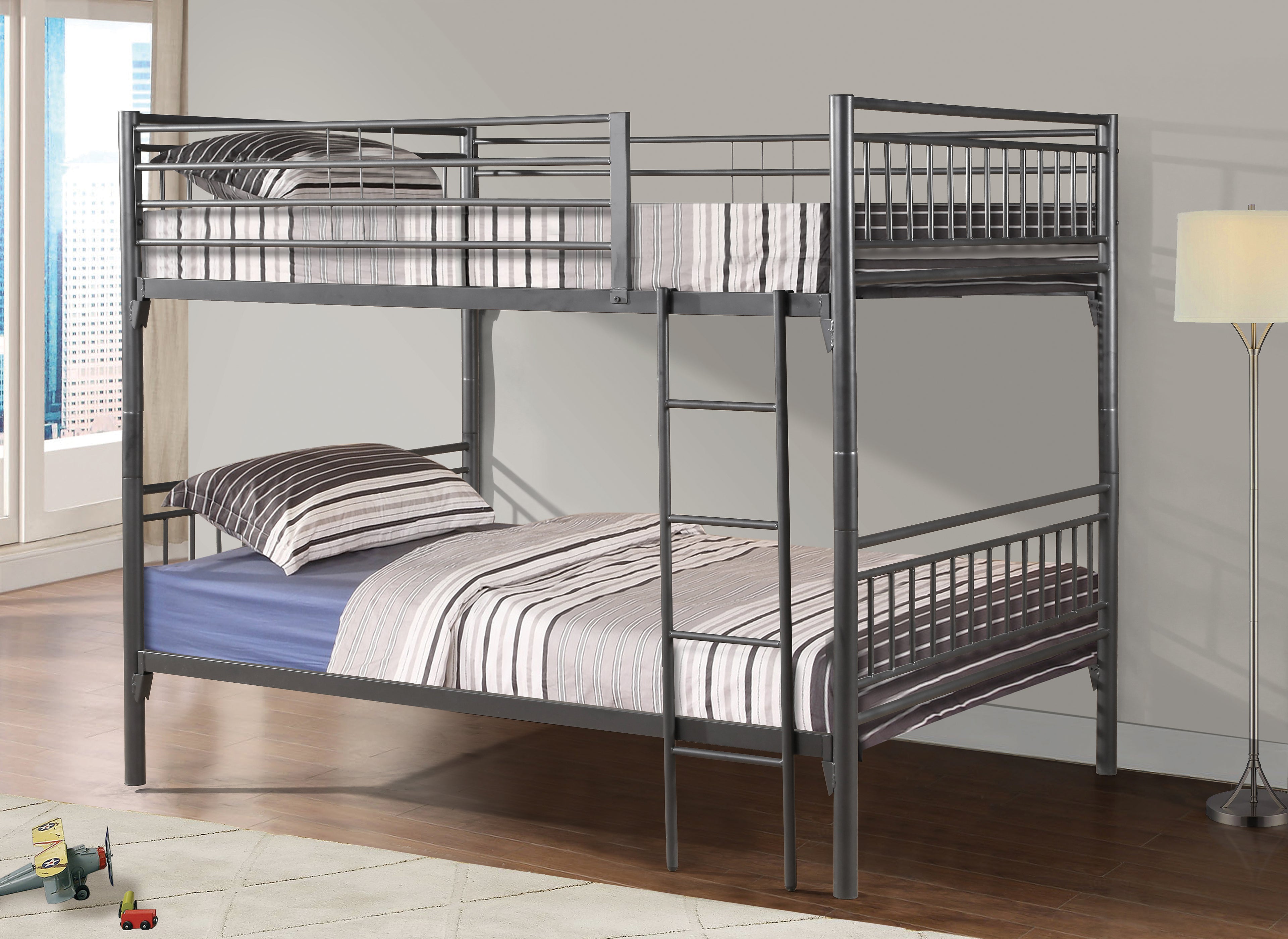 full/full grey bunk bed