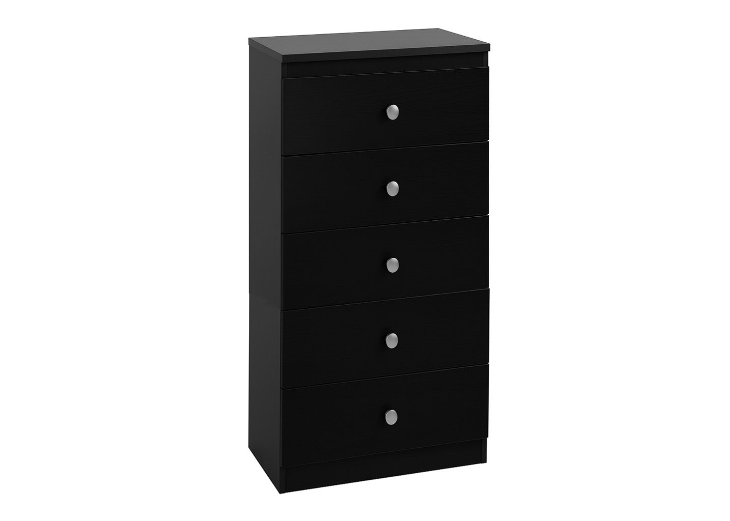 5 drawer chest black