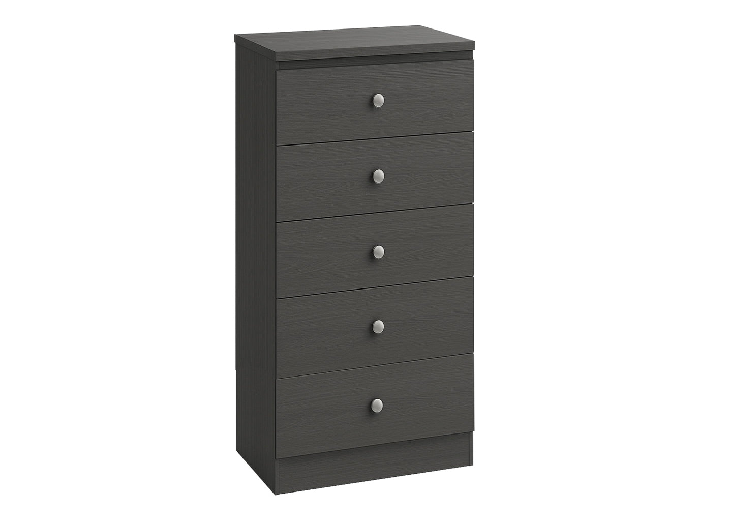 5 drawer chest grey